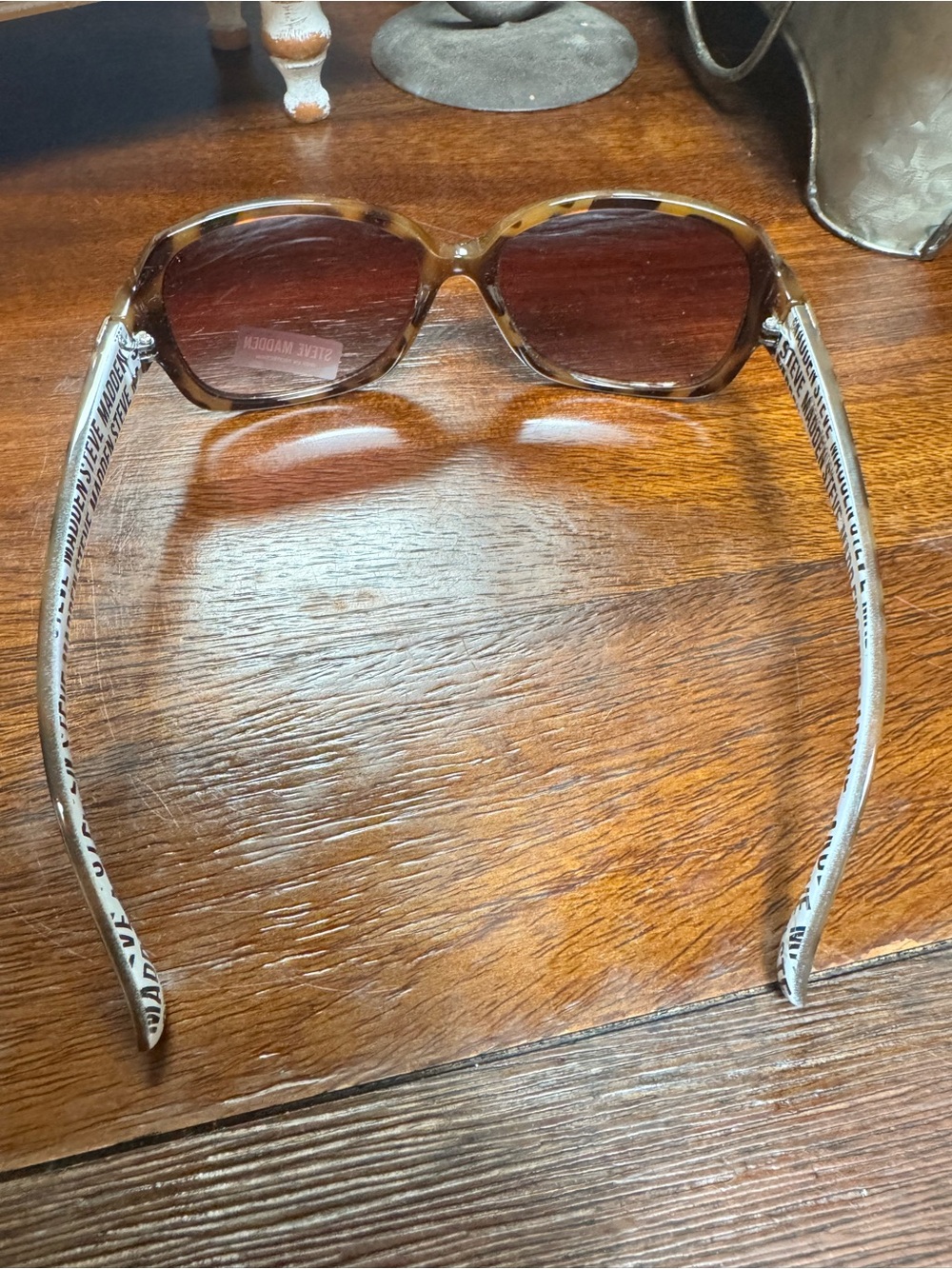 Steve Madden Tortoiseshell Sunglasses with Brown Lenses - Picture 3 of 5